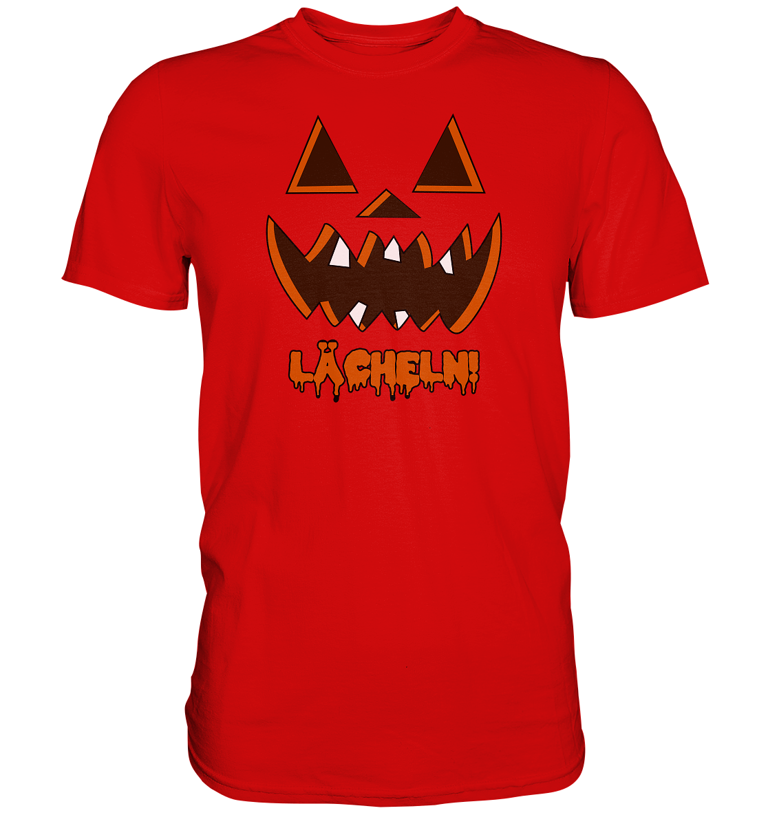 Halloween: Lächeln! - Geile Sprüche, Geile Designs - Premium Shirt